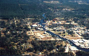 Aerial view of Bayou La Batre